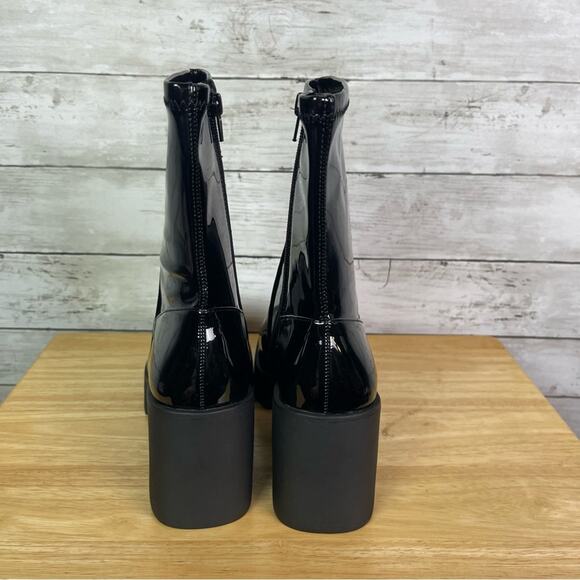 Aldo Upstep Lug Sole Ankle Boot Black Size 7 - Picture 5 of 5